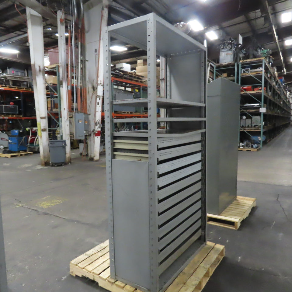 11-Drawer 2-Shelf Small Parts Tools Storage Cabinet 42" x 20" x 86"