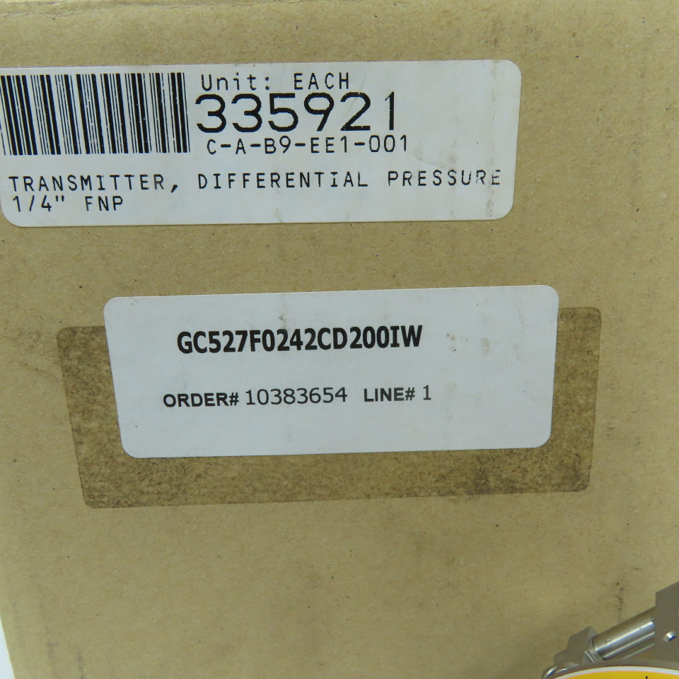 Ashcroft GC527F0242CD200IW Differential Pressure Transmitter 0-200" WC 12-32VDC