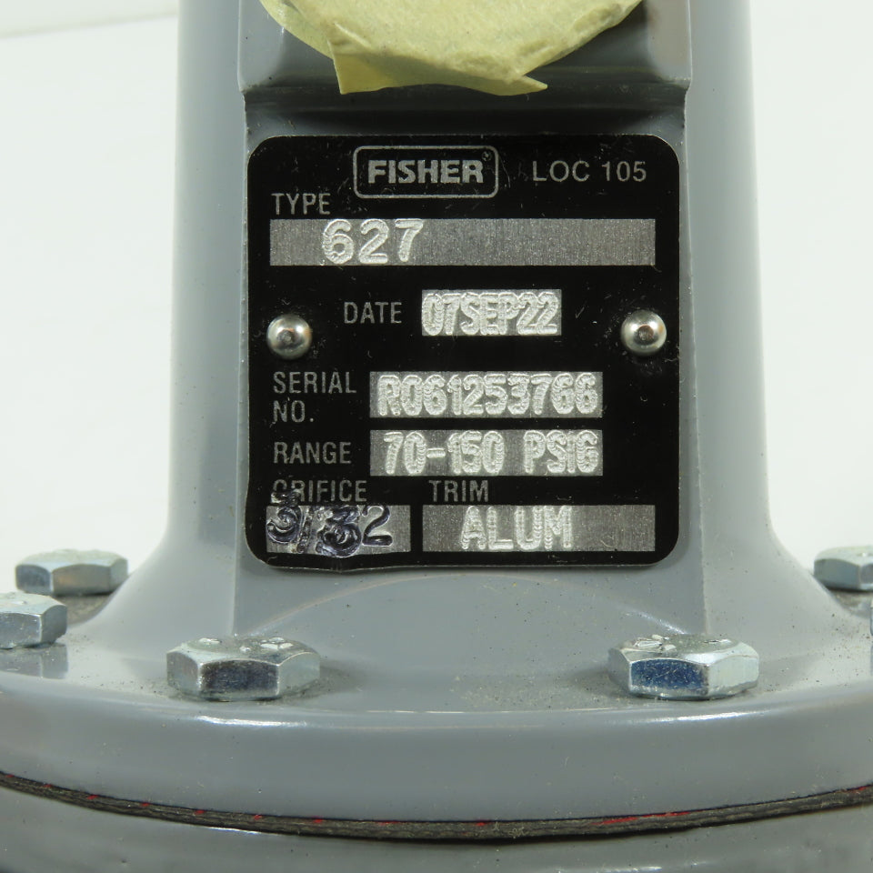 Fisher 627 1" Flanged Pressure Reducing Gas Regulator 70-150 PSIG