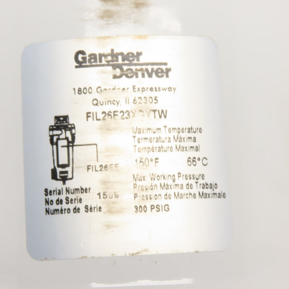 Gardner Denver 3248608 Compressed Air Filter Housing 2" NPT 300PSIG 485SCFM