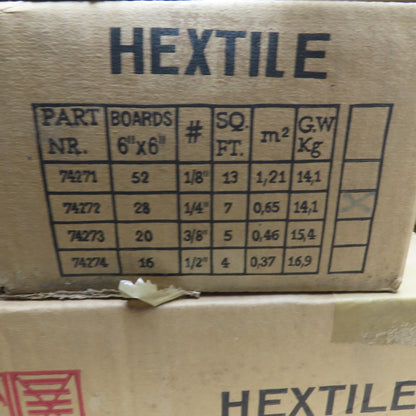 C.L Smith 74272 Hextile 6" x 6" x 1/4" Hex Mat Ceramic Wear Liner Tile 30 Cases