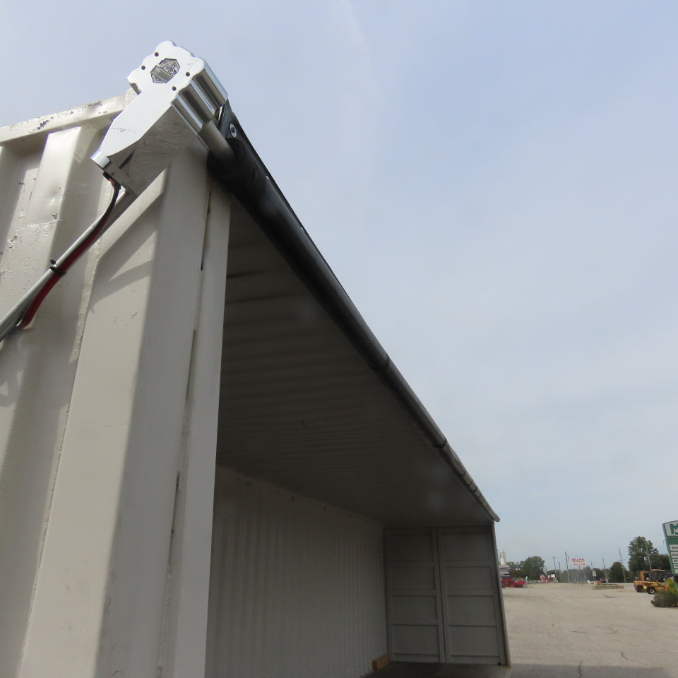 40' Open Side Shipping Storage Container W/ 12V Roll Up Curtain Door 38' Opening