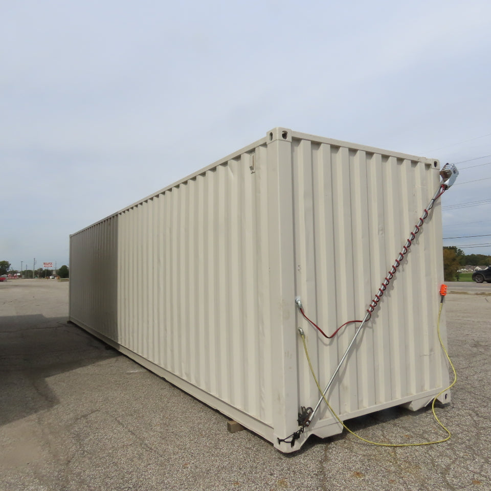 40' Open Side Shipping Storage Container W/ 12V Roll Up Curtain Door 38' Opening