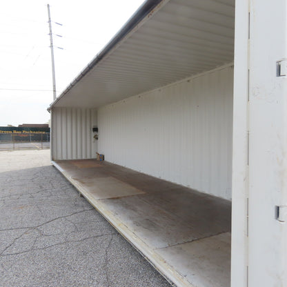 40' Open Side Shipping Storage Container W/ 12V Roll Up Curtain Door 38' Opening
