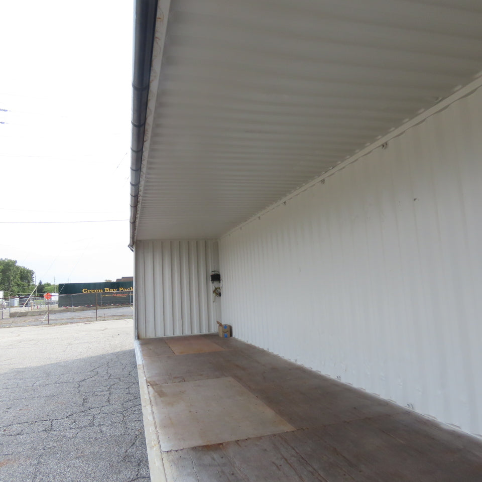 40' Open Side Shipping Storage Container W/ 12V Roll Up Curtain Door 38' Opening