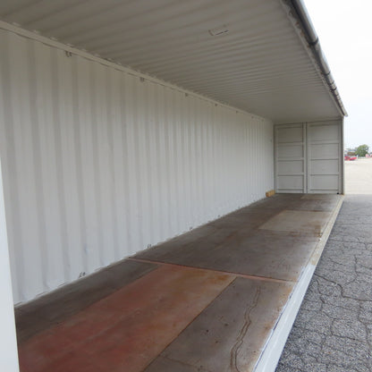 40' Open Side Shipping Storage Container W/ 12V Roll Up Curtain Door 38' Opening