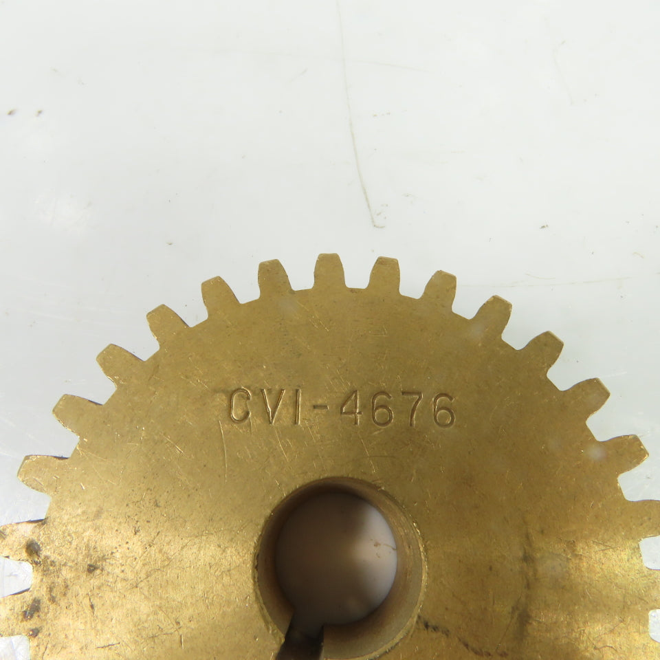 CVI-4676 30-Tooth Bronze Sprocket Gear 3/4" Bore 3-3/16" OD 5/8" Wide 3/16" Key