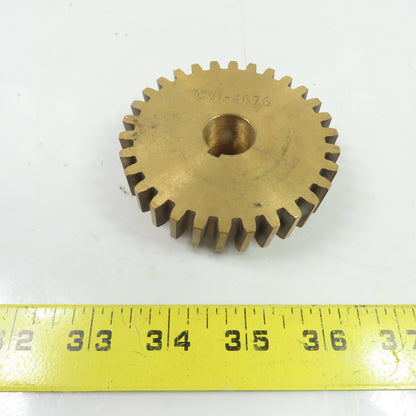 CVI-4676 30-Tooth Bronze Sprocket Gear 3/4" Bore 3-3/16" OD 5/8" Wide 3/16" Key