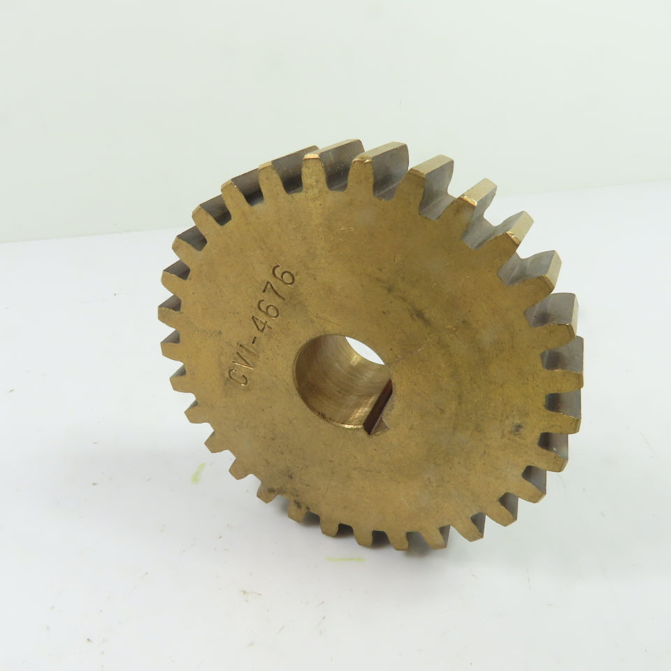 CVI-4676 30-Tooth Bronze Sprocket Gear 3/4" Bore 3-3/16" OD 5/8" Wide 3/16" Key
