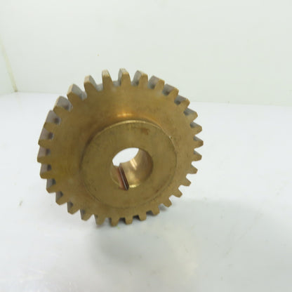 CVI-4676 30-Tooth Bronze Sprocket Gear 3/4" Bore 3-3/16" OD 5/8" Wide 3/16" Key