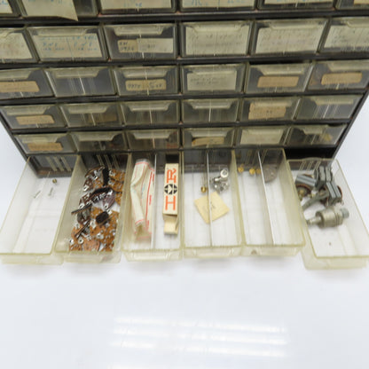 Parts Cabinet w/ Assorted Transistors TIP31 TIP32 2N3904 TO-3 TO-220