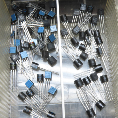 Parts Cabinet w/ Assorted Transistors TIP31 TIP32 2N3904 TO-3 TO-220