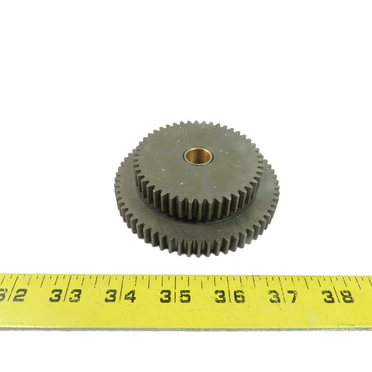 67459 Dual Sprocket Spur Gear 4" To 3" OD 1-1/8" Width 9/16" Bore