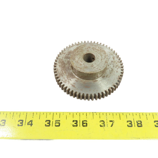 60 Tooth Steel Sprocket Spur Gear 1/2" Bore 3-1/16" OD 3/8" Wide