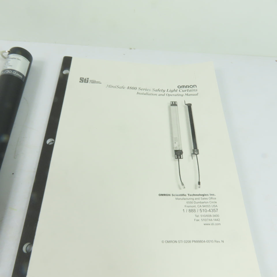 Omron STI 99803-0020 Safety Light Curtain Doc Kit
