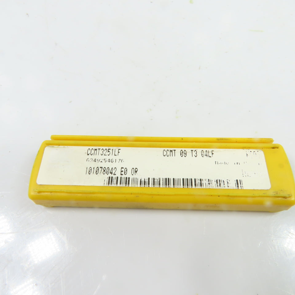 Kennametal CCMT3251LF 80° Carbide Turning Insert 3/8" Lot Of 4