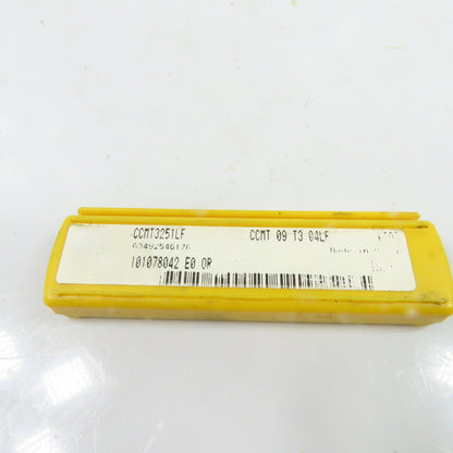 Kennametal CCMT3251LF 80° Carbide Turning Insert 3/8" Lot Of 4