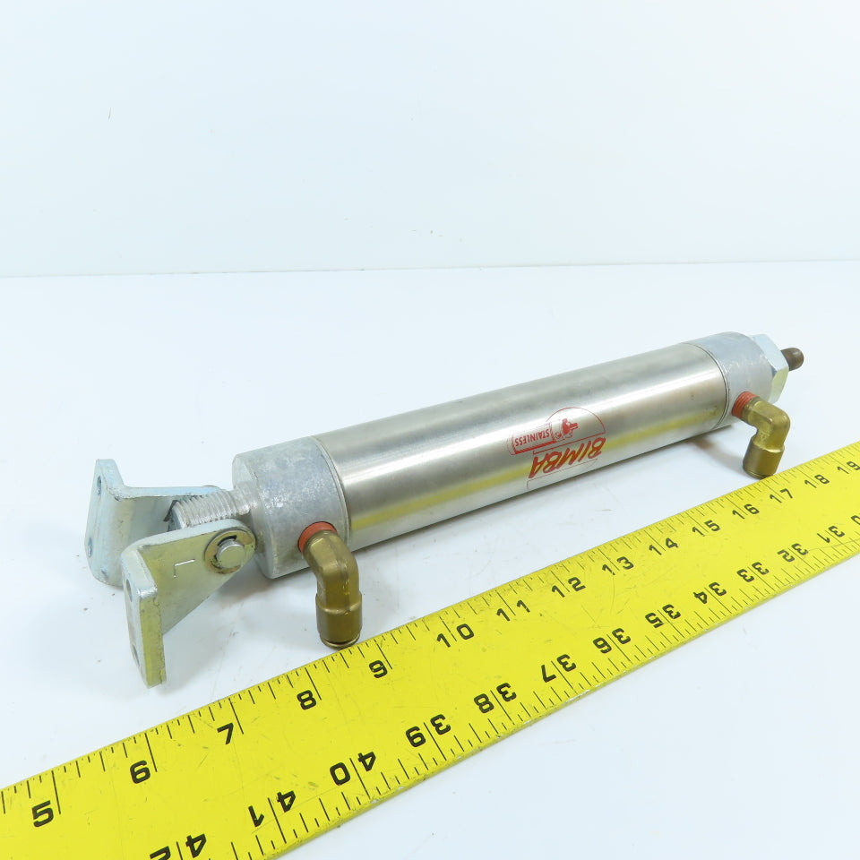 Bimba 246-DP Stainless Steel Pneumatic Air Cylinder 1-3/4" Bore 6" Stroke