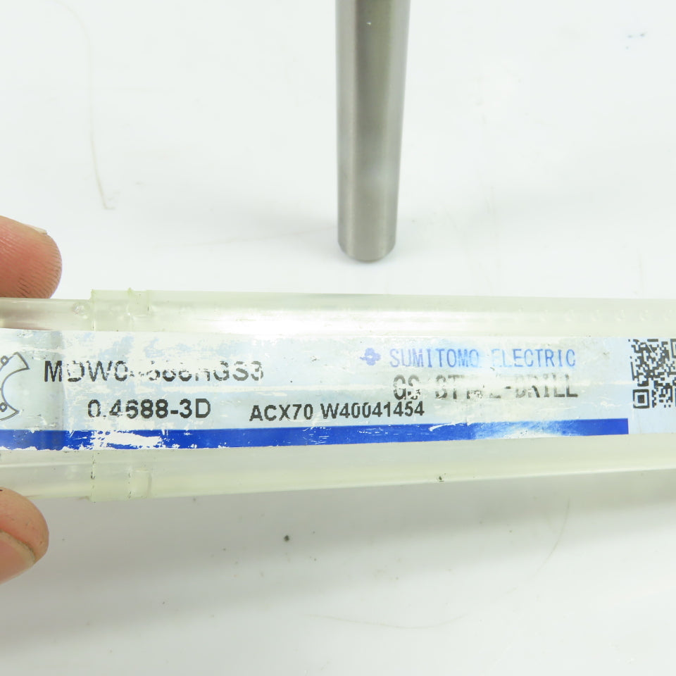 Sumitomo MDW04688GS3 15/32" Solid Carbide 2-Flute Coolant Thru Twist Drill