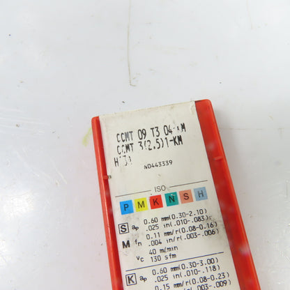 Sandvik CCMT 09T304-KM Carbide Turning Insert CCMT 3(2.5)1-KM Lot Of 9