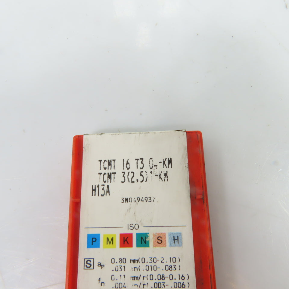Sandvik TCMT 3(2.5)1-KM TCMT 16T3 04-KM H13A Carbide Turning Inserts Lot Of 8