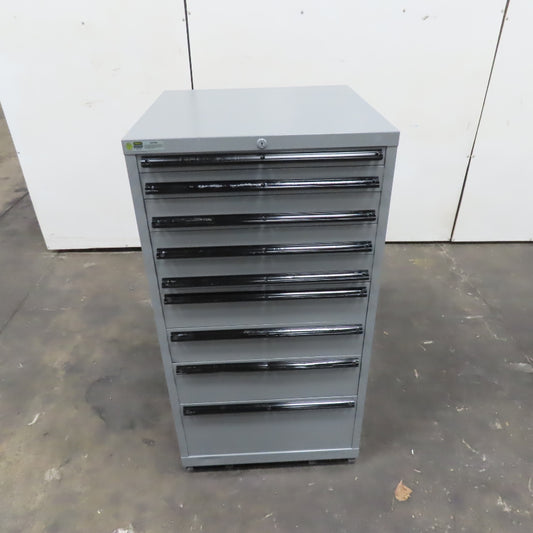 Stanley Vidmar 8 Drawer Small Parts Tool Storage Shop Cabinet 28" x 28" x 55"