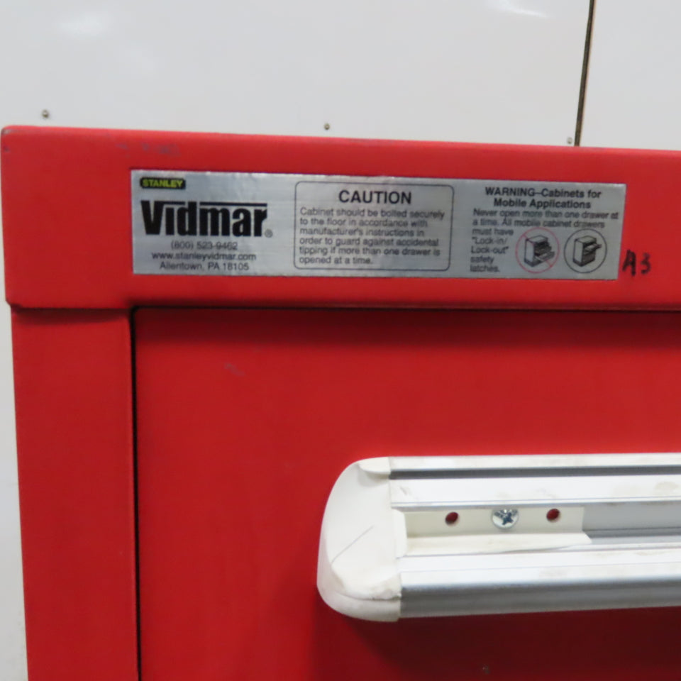 Vidmar 8 Drawer Small Parts Tool Storage Shop Cabinet 28" x 30" x 59"