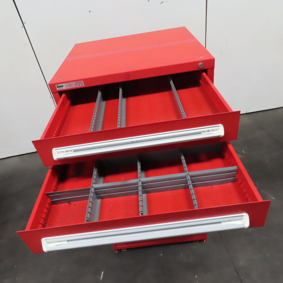 Stanley Vidmar 8 Drawer Small Parts Tool Storage Shop Cabinet 28" x 30" x 59"