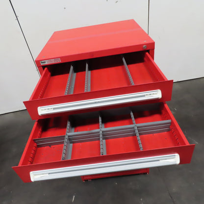 Stanley Vidmar 8 Drawer Small Parts Tool Storage Shop Cabinet 28" x 30" x 59"