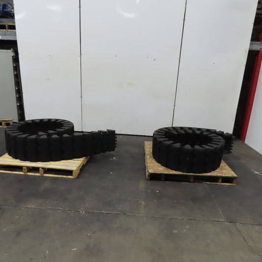 Set Rubber Over Steel OTT Skid Steer Tracks 10" ID x 176" Outside Length 28 Link