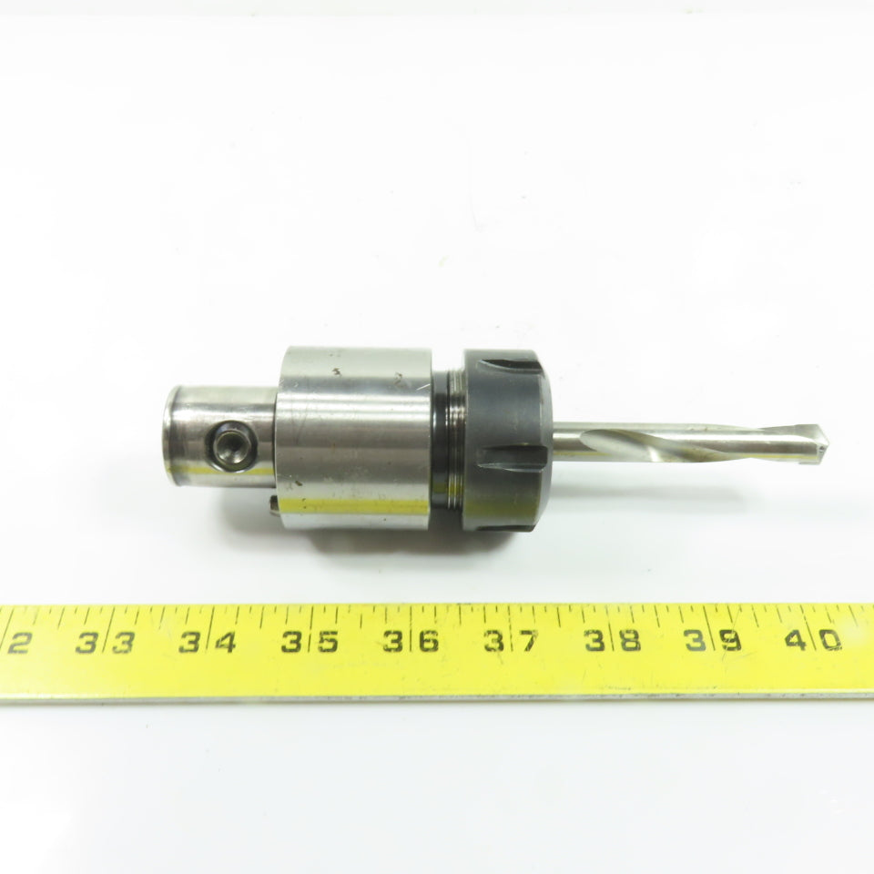 Komet A3314151 ABS50 ER32 Collet Tool Holder w/ Coolant Thru Twist Drill Bit