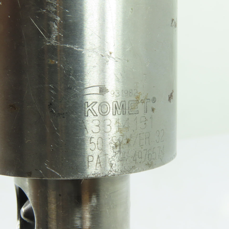 Komet A3314151 ABS50 ER32 Collet Tool Holder w/ Coolant Thru Twist Drill Bit