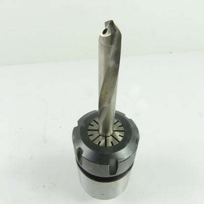 Komet A3314151 ABS50 ER32 Collet Tool Holder w/ Coolant Thru Twist Drill Bit
