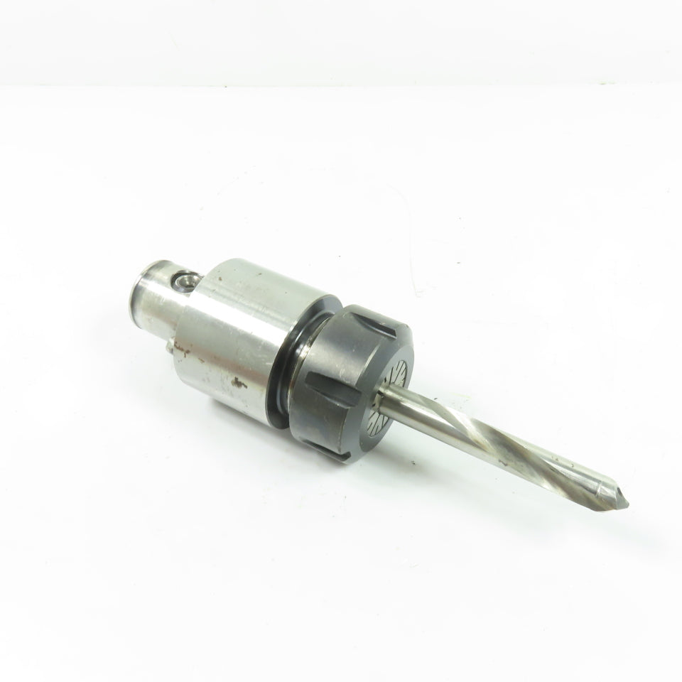 Komet A3314151 ABS50 ER32 Collet Tool Holder w/ Coolant Thru Twist Drill Bit