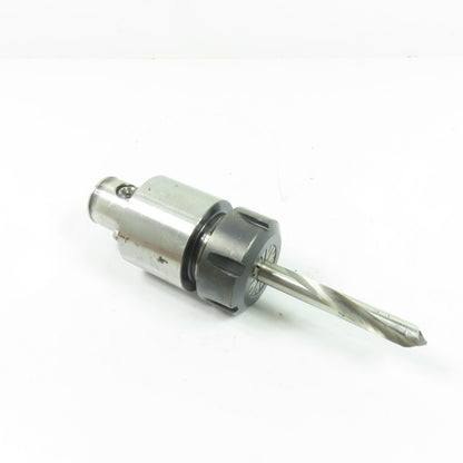 Komet A3314151 ABS50 ER32 Collet Tool Holder w/ Coolant Thru Twist Drill Bit