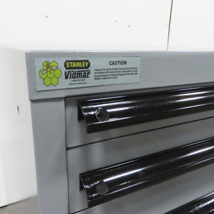 Stanley Vidmar 9 Drawer Small Parts Tool Storage Shop Cabinet 28" x 28" x 55"