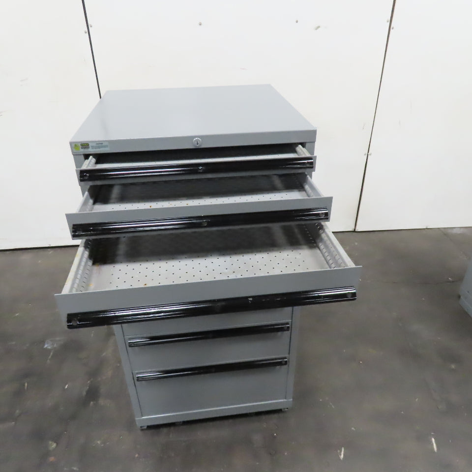 Stanley Vidmar 9 Drawer Small Parts Tool Storage Shop Cabinet 28" x 28" x 55"