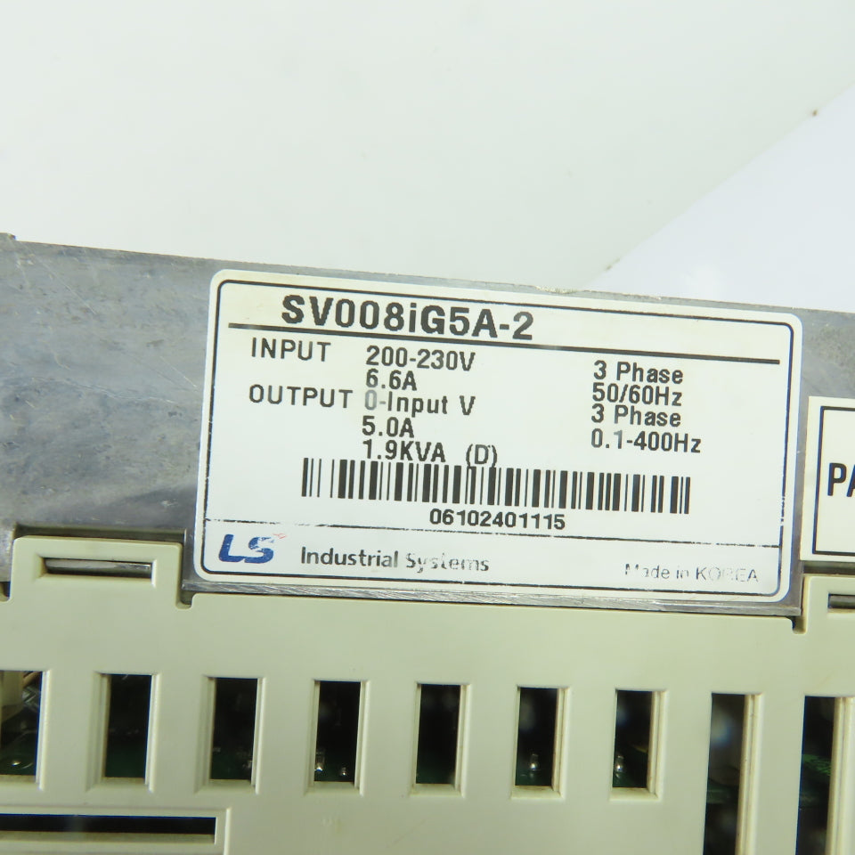 LS Industrial Systems SV008iG5A-2 1HP AC Variable Frequency Drive 200-230V 3Ph