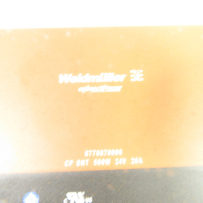 Weidmuller 8778870000 500W 24V 20A Out DIN Rail Power Supply 100-120V In