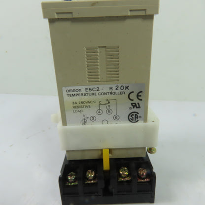 Omron E5C2-R20K Temperature Controller K-Type 0-1200°C 3A 250VAC
