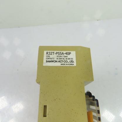 Samwon R32T-PS5A-40P 32 Channel I/O Relay Terminal Unit 24VDC Coil 7.5Ma 250VAC