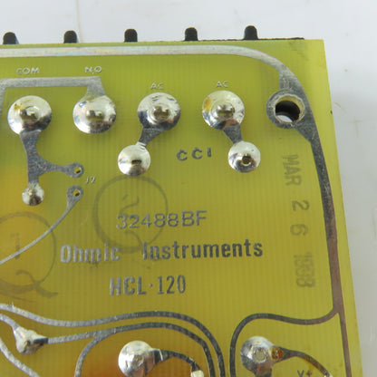 Ohmic Instruments 32488BF HCL-120 Control Relay Circuit Board 120VAC