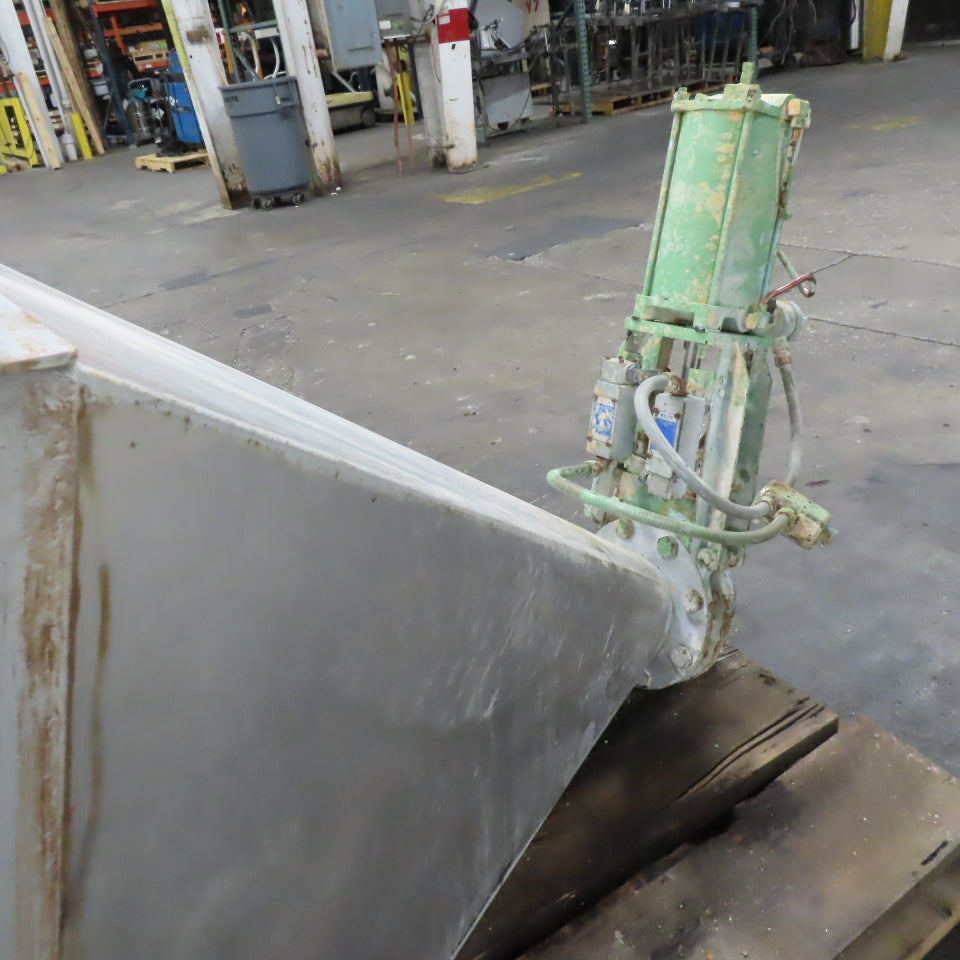 25 Cubic Foot Bulk Material Intake Storage Hopper W/ Air Powered Gate Valve