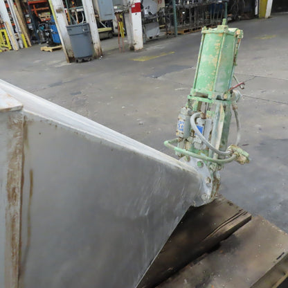 25 Cubic Foot Bulk Material Intake Storage Hopper W/ Air Powered Gate Valve
