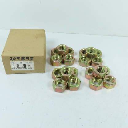 3/4"-10 Grade 8 Finished Hex Nut Yellow Zinc Box of 20