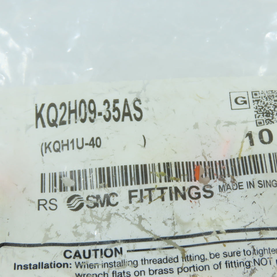 SMC KQ2H09-35AS 5/16" Tube x 1/4" NPT Male Push-to-Connect Fitting Lot Of 10