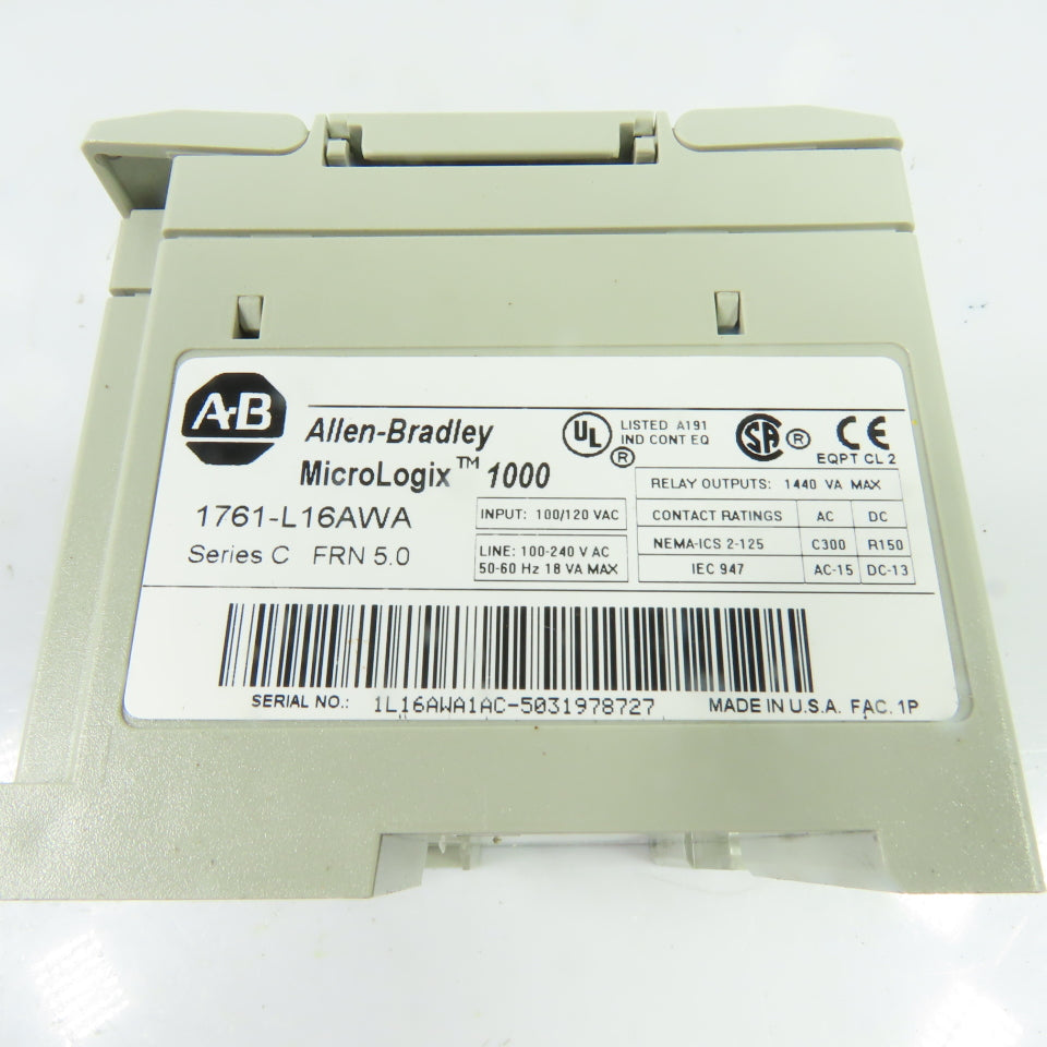 Allen-Bradley 1761-L16AWA Micrologix 1000 Controller Ser C (Broken Plastic)