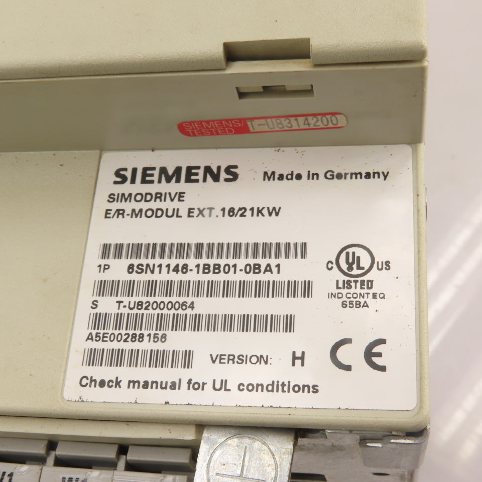 Siemens 6SN1146-1BB01-0BA1 Simodrive 611 Infeed/Regenerative Feedback Module