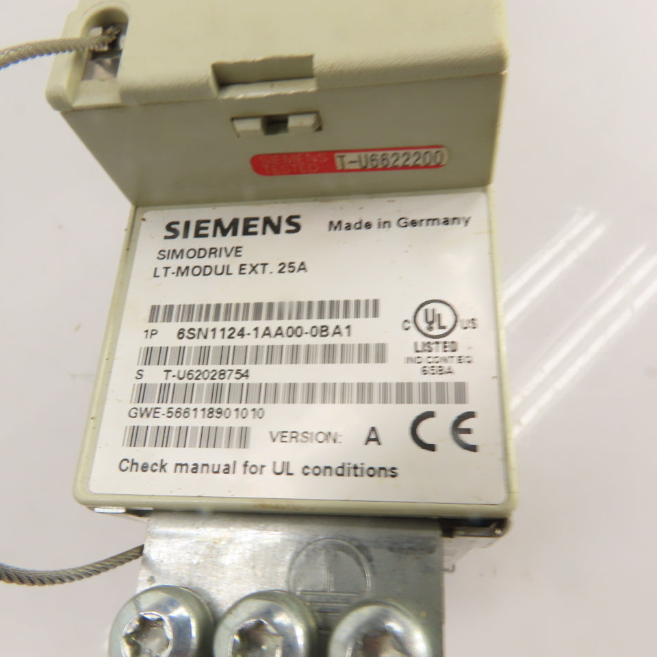Siemens 6SN1118-0DJ21-0AA1 Simodrive Module W/ 6SN1124-1AA00-0BA1