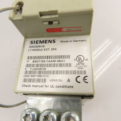 Siemens 6SN1118-0DJ21-0AA1 Simodrive Module W/ 6SN1124-1AA00-0BA1